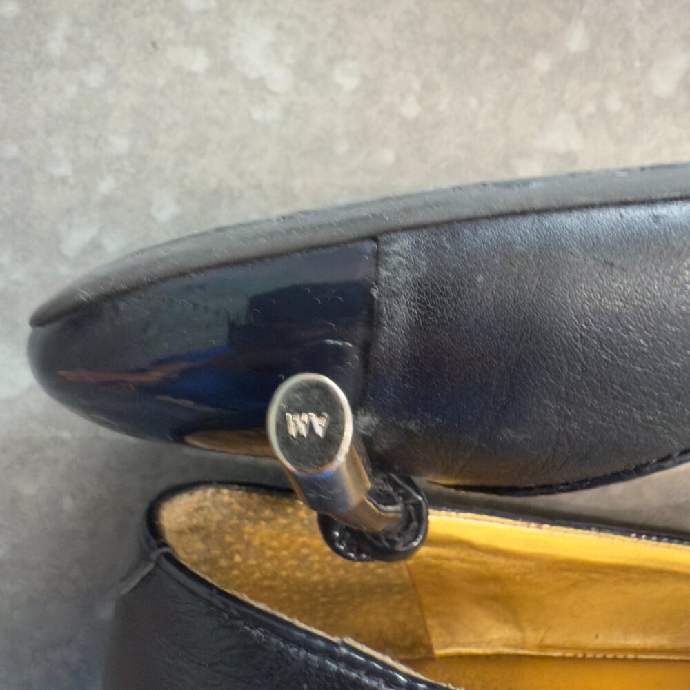 Antonio Melani Black Leather Flats with Silver Accents – Size 8.5 - Picture 11 of 12